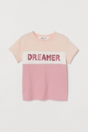 HM  Camiseta con motivo glitter