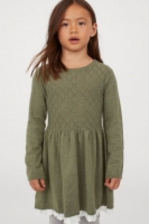 HM  Vestido de punto con encaje