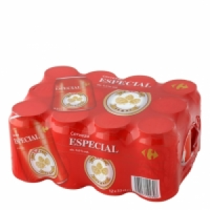 Cerveza Carrefour Especial pack de 12 latas de 33 cl.