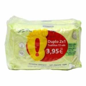 Toallitas húmedas Chicco pack 2 unidades de 72 Ud.