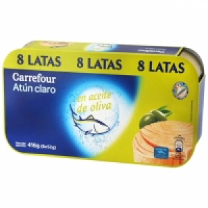 Atún claro en aceite de oliva Carrefour pack de 8 latas de 5 5.11 €