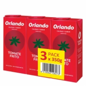 Tomate frito Orlando sin gluten pack de 3 briks de 350 g.
