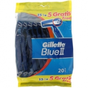 Clarel  GILLETTE Blue II maquinilla desechable bolsa 15 + 5 uds