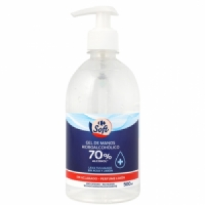 Gel de mano hidroalcohólico 70% alcohol perfume limón Carref 3.50 €