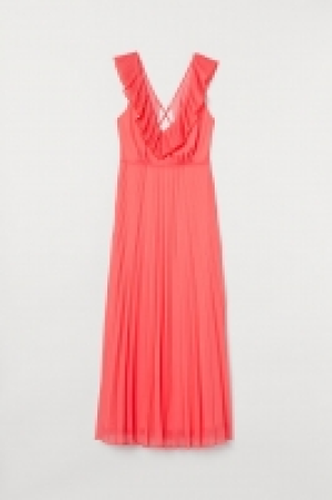 HM  Vestido plisado de gasa