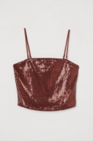 Top cropped con lentejuelas 5.99 €