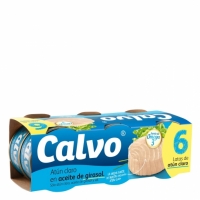 Carrefour  Atún claro en aceite de girasol Calvo pack de 6 unidades de 
