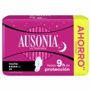Carrefour  Compresas con alas para noche ultrafina Ausonia 24 ud.