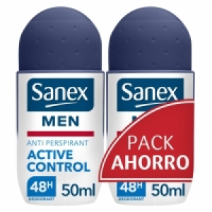 Carrefour  Desodorante roll-on active control men Sanex pack de 2 unida