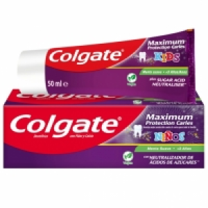 Dentífrico con flúor y calcio menta suave +3 años maximum pr 0.99 €