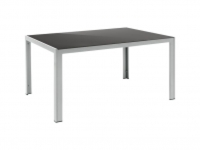 Lidl  Mesa de aluminio con tablero reversible gris 144 x 74 cm