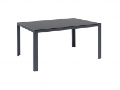 Lidl  Mesa de aluminio con tablero reversible antracita 144 x 74cm
