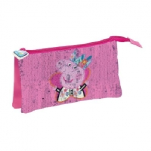 Toysrus  Peppa Pig - Estuche Triple con Lentejuelas