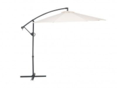 Lidl  Parasol redondo de brazo con base color crudo Ø 300 cm