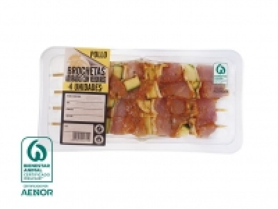 Lidl  Brochetas de pollo marinadas con verduras