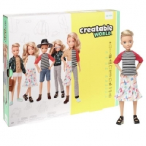 Toysrus  Creatable World - Muñeco Personalizable con Pelo Rubio Ondul