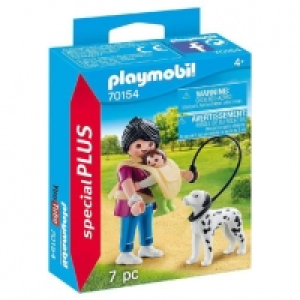 Toysrus  Playmobil - Mamá con Bebé y Perro - 70154