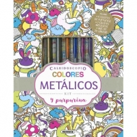 Toysrus  Kit colores metálicos y purpurina con ilustraciones