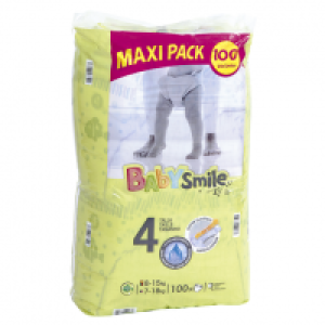 Clarel  BABYSMILE pañales 8-15 kgs talla 4 paquete 100 uds