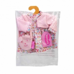 Nenuco - Ropita en Percha Vestido Rosa Flores 35 cm
