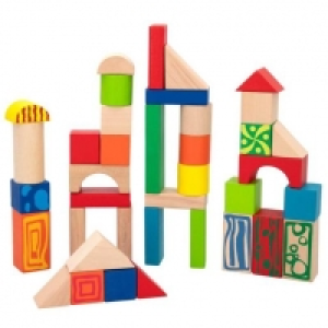 Woomax - Cubo 50 bloques de madera