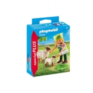 Toysrus  Playmobil - Granjera con Ovejas - 9356