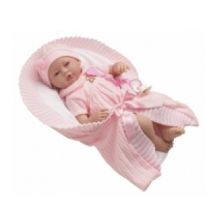 Muñeca Bebé Vera 46 cm con Manta Rosa