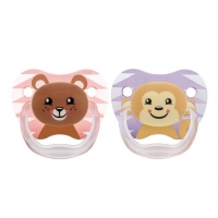 Toysrus  Dr Browns - Pack 2 Chupetes Animales 6-12 meses Rosa