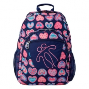 Totto - Mochila Acuareles Adaptable Negro con Corazones