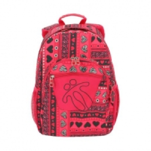 Totto - Mochila Acuareles Adaptable Corazones Bermellón