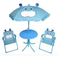 Toysrus  Set Mesa con Sillas y Sombrilla Hipopótamo Azul