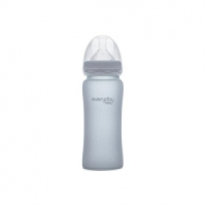 Biberón de cristal 300 ml gris