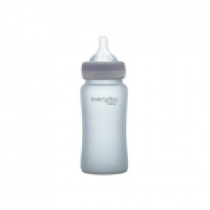 Biberón de cristal 240 ml gris