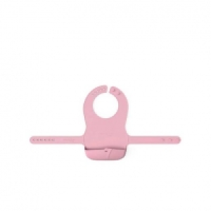 Babero de silicona rosa