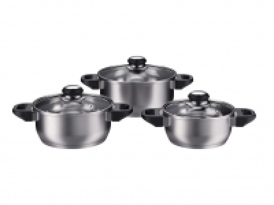 Lidl  Set de ollas de acero inoxidable 6 piezas