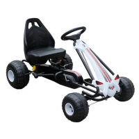 Toysrus  Go Kart Coche a pedales blanco y negro