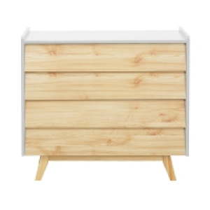 Bricoking  CÓMODA NATURAL/BLANCO ICE 90X40X80 CM