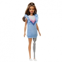 Toysrus  Barbie - Muñeca Fashionista - Morena con Pierna Protésica