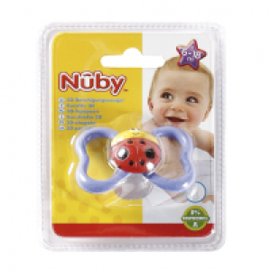 NUBY chupete silicona ovalado 3D animalitos de 6-18 meses 1