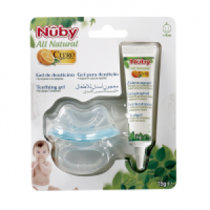 NUBY All natural gel de dentición + mordedor blíster 1 ud