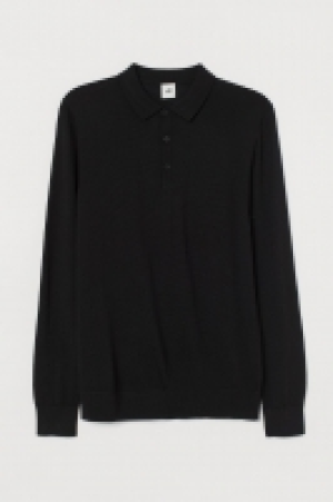 HM  Polo de lana Muscle Fit