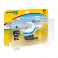 Toysrus  Playmobil 1.2.3 - Helicóptero de Policía - 9383