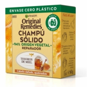 Champú sólido Tesoros de miel para cabello dañado y quebradi