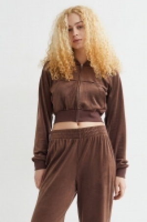 Sudadera cropped de velour 6.99 €