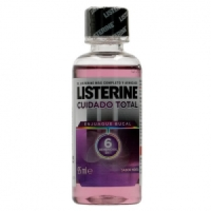 Clarel  LISTERINE enjuague bucal cuidado total formato viaje botella