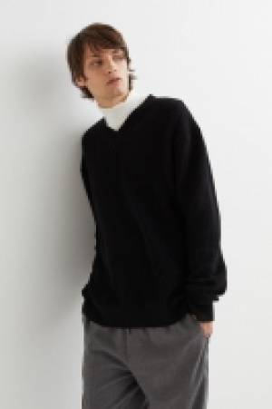 HM  Jersey en punto de canalé Relaxed Fit