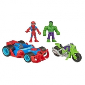 Marvel - Bólidos de Acción Hulk y Spider-man Super Hero Adve