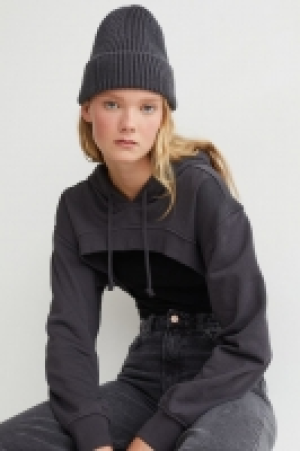 HM  Sudadera cropped con capucha