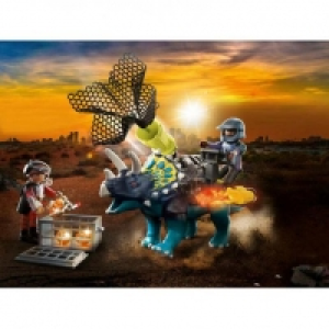 Playmobil - Dino Rise Triceraptos: Batalla por las piedras l