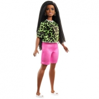 Toysrus  Barbie - Muñeca Fashionista - Camiseta neón leopardo